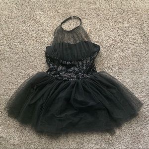 Girls black dance costume